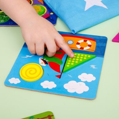 Гра настільна Vladi Toys з деревини Мозаїка. Транспорт ZB2002-06