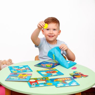 Гра настільна Vladi Toys з деревини Мозаїка. Транспорт ZB2002-06