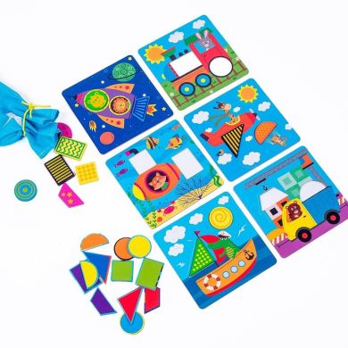 Гра настільна Vladi Toys з деревини Мозаїка. Транспорт ZB2002-06