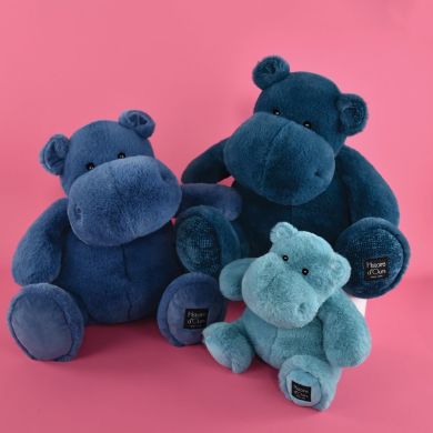 Мягкая игрушка DouDou Бегемот морская волна 40 см, HO3108