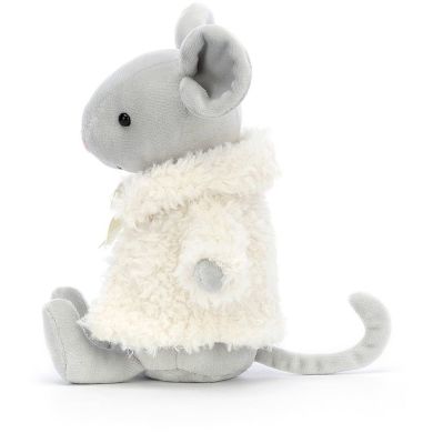Мягкая игрушка Jellycat (Джелликет) Мышка в белом пальто 17 см COM3CM