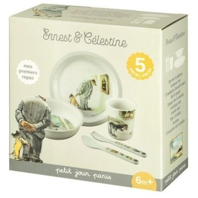 Набір дитячого посуду з 5 предметів у коробці Ернест та Селестіна Maison Petit Jour EC701P