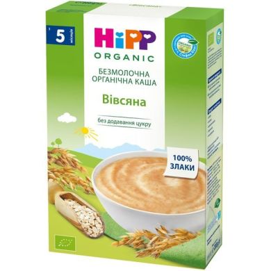 Органічна Каша HiPP Безмолочна Вівсяна з 4 місяців 200 г 9062300000778