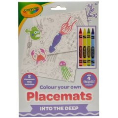 Подложки-раскраски Подводный мир 2 шт с карандашом Crayola 15755-C