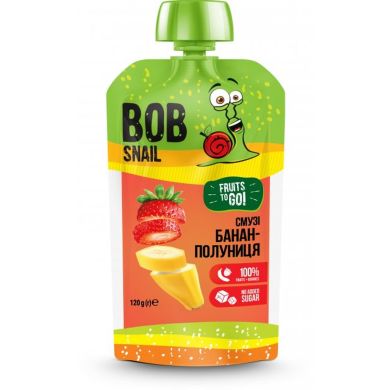 Пюре Смузи Банан-Клубника 120 г Bob Snail 4820219343387