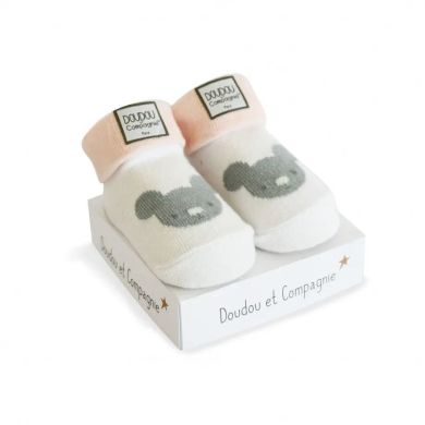 Шкарпетки DouDou NEWBORN рожеві, 4 моделі, 0-6міс, у коробці, DC3702 DC3702