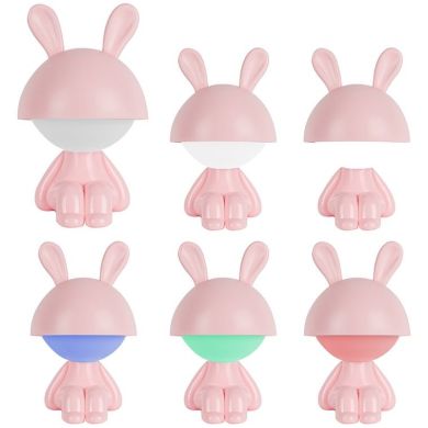 Світильник-нічник LED з акумулятором Cute Bunny, рожевий K25-316-1-2, Рожевий