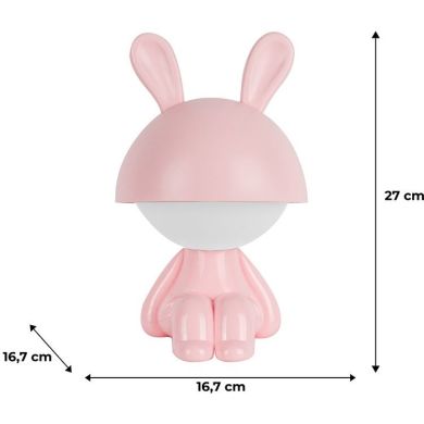 Світильник-нічник LED з акумулятором Cute Bunny, рожевий K25-316-1-2, Рожевий
