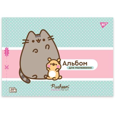 Тетрадь для рисования YES А4 20л/100 скоба, с перфорацией (Pusheen) 130589