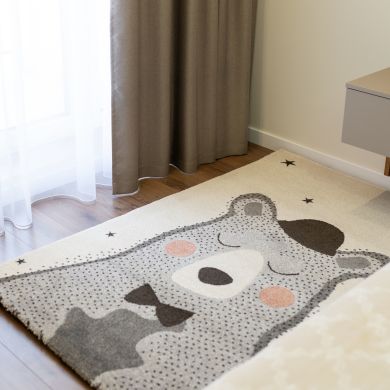 Дитячий килимок Nattiot Nino Мишка сірий 120х170 см 1047450007