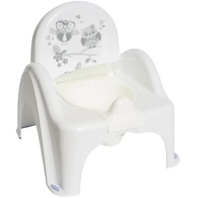 Горшок &ndash; стульчик Сова с музыкой Белый TEGA BABY PO-064-103, Белый