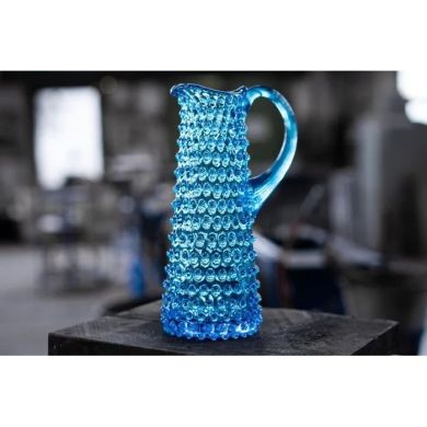 Графін для напоїв 1000 мл високий Hobnail, Azure KLIMCHI 16185/1000-61/27