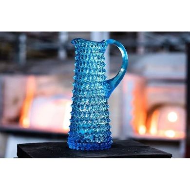 Графін для напоїв 1000 мл високий Hobnail, Azure KLIMCHI 16185/1000-61/27
