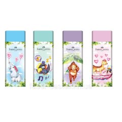 Гумка Faber-Castell Pastel Happy Jungle вінілова кольорова в картонному футлярі в асортименті 31353