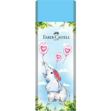 Гумка Faber-Castell Pastel Happy Jungle вінілова кольорова в картонному футлярі в асортименті 31353