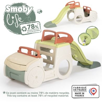 Ігровий центр Smoby Life Автомобіль мандрівника, з гіркою та пісочницею, 233х68х91 см 7600840207