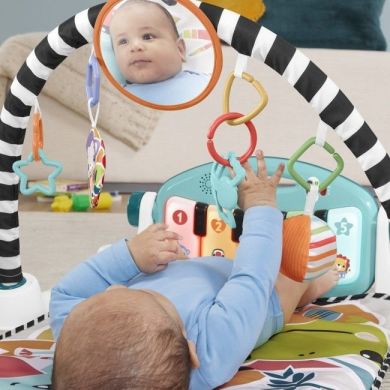 Килимок-ігровий центр блакитний Натискай та грай з технологією Smart Stages (англ.) Fisher-Price HWY58