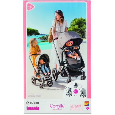 Коляска складана Corolle 3 в 1 Cybex зі знімною люлькою, кошиком, серія 36-42 см, 3+ 9000140770