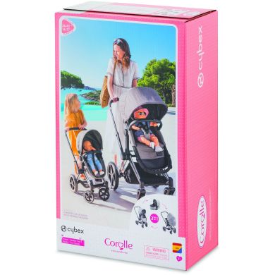 Коляска складана Corolle 3 в 1 Cybex зі знімною люлькою, кошиком, серія 36-42 см, 3+ 9000140770