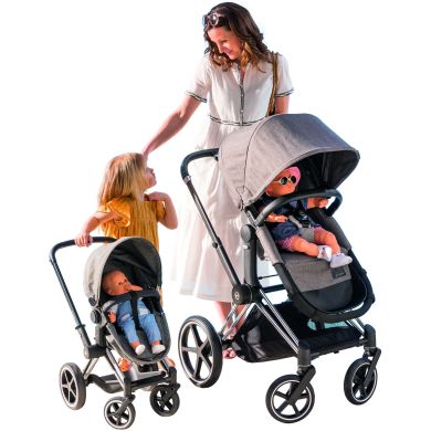 Коляска складана Corolle 3 в 1 Cybex зі знімною люлькою, кошиком, серія 36-42 см, 3+ 9000140770