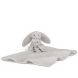 Комфортер-пустушка Сором'язливий срібний зайчик 34х34 см Jellycat (Джеллі кет) Little SO4BS