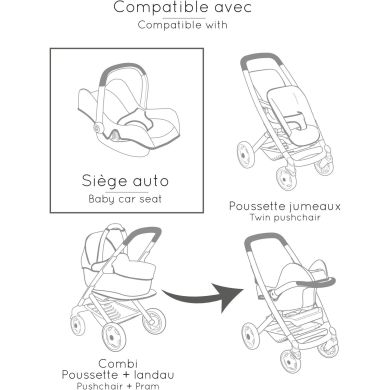 Крісло-переноска для ляльки Maxi-Cosi Рожева перлина, 31x48x37 см, 3+ Maxi-Cosi 7600240241