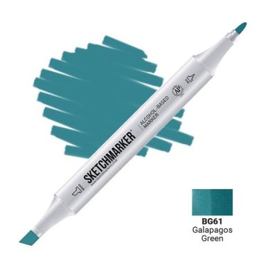 Маркер Sketchmarker, цвет Галапагосский зеленый Galapagos Green, 2 пера: тонкое и долото, SM-BG061