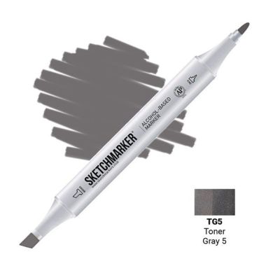 Маркер спиртовий двосторонній, Toner Gray 5 Тонування 5 Sketchmarker SM-TG05