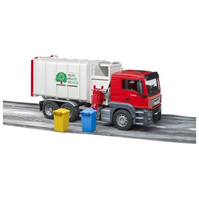 Машинка Bruder мусоровоз Man Tgs с боковой загрузкой белый 03761