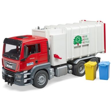 Машинка Bruder мусоровоз Man Tgs с боковой загрузкой белый 03761