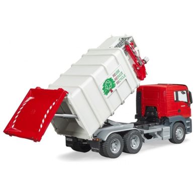 Машинка Bruder мусоровоз Man Tgs с боковой загрузкой белый 03761