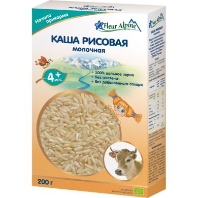 Молочная каша Fleur Alpine Organic рисовая 200 г 4006303632159