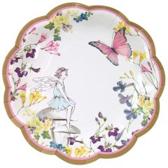 Одноразові тарілки з хвилястими краями (12 шт. в упаковці), серія TRULY FAIRY Talking Tables TSFAIRY-PLATE