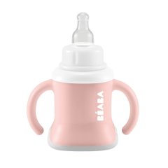 Поїльник Beaba Ellipse 3 in 1 Evoluclip Training Cup old pink блакитний 913474, Рожевий