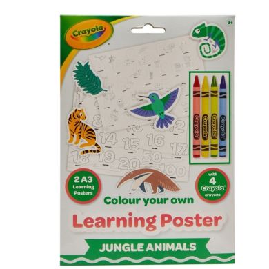 Розмальовка Навчальні плакати: Джунглі з олівцями Crayola 15756