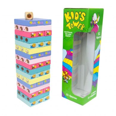 Развлекательная игра 30863 (укр) Kid's Tower Дженга, в кор-ке 28-8,2-8,2 см STRATEG 30863