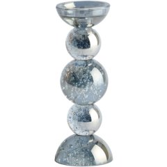 Свічник &Oslash;10x26,5 см ITINGA, скло, бульбашки, димчастий Light&Living 6073964