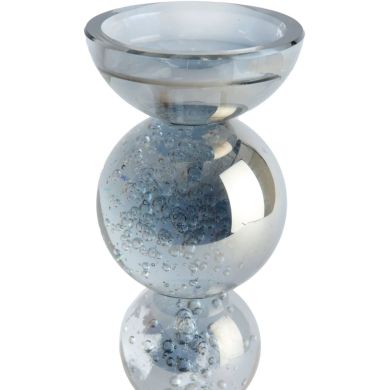 Свічник &Oslash;10x26,5 см ITINGA, скло, бульбашки, димчастий Light&Living 6073964