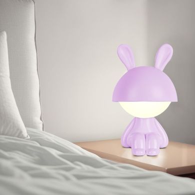 Світильник-нічник LED з акумулятором Cute Bunny,фіолетовий K25-316-1-5, Фіолетовий
