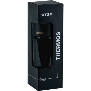 Термос Kite Pearl 350 мл, черный K24-302-1, Черный