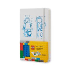 Записная книга Moleskine LEGO-14 13 х 21 см 240 страниц в линию Белая LELE14QP060