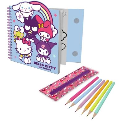 Зошит із завданнями Hello Kitty + олівці і знімний чохол Kids Licensing HK50183