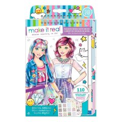 Блокнот з трафаретами Make it Real Рожева мрія MR3203