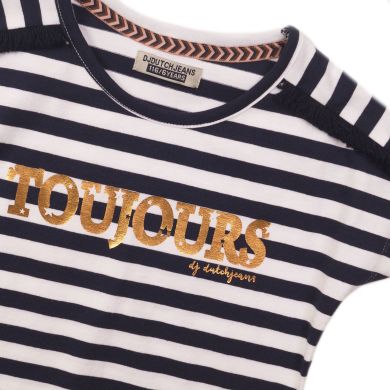 Футболка дитяча DJ Dutchjeans в синю смужку р. 134 E38010-45
