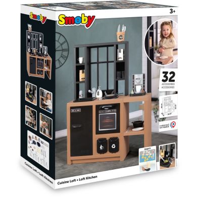 Інтерактивна кухня Лофт з кавоваркою, аксесуарами та звуковим ефектом, 3+ SMOBY TOYS 312600