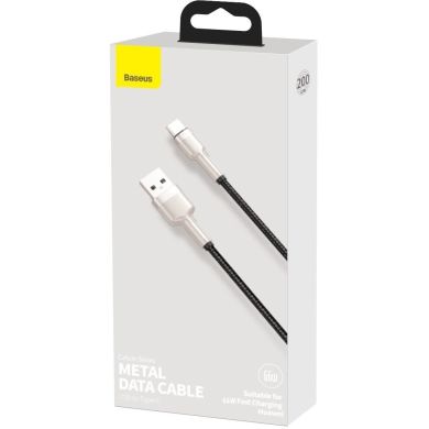 Кабель Baseus USB to Type-C 66W 2m CAKF000201 чорний