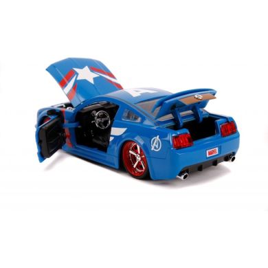 Машина металева Jada Марвел Месники Ford Mustang GT 2006 + фігурка Капітана Америки 1:24 253225007