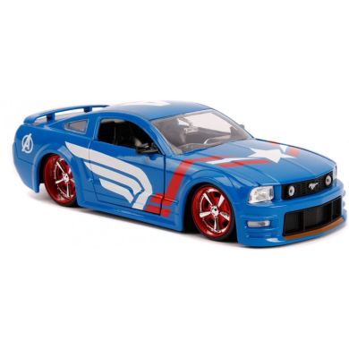 Машина металева Jada Марвел Месники Ford Mustang GT 2006 + фігурка Капітана Америки 1:24 253225007