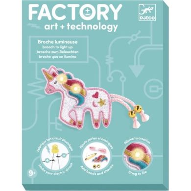 Набір для творчості DJECO Factory Брошка Милий єдиноріг зі світлодіодом DJ09321