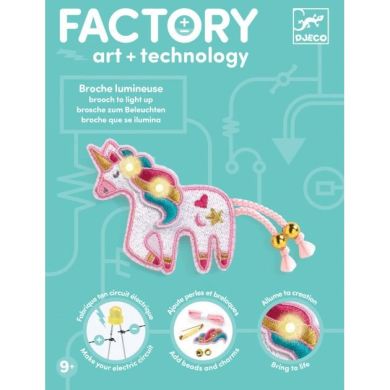 Набір для творчості DJECO Factory Брошка Милий єдиноріг зі світлодіодом DJ09321